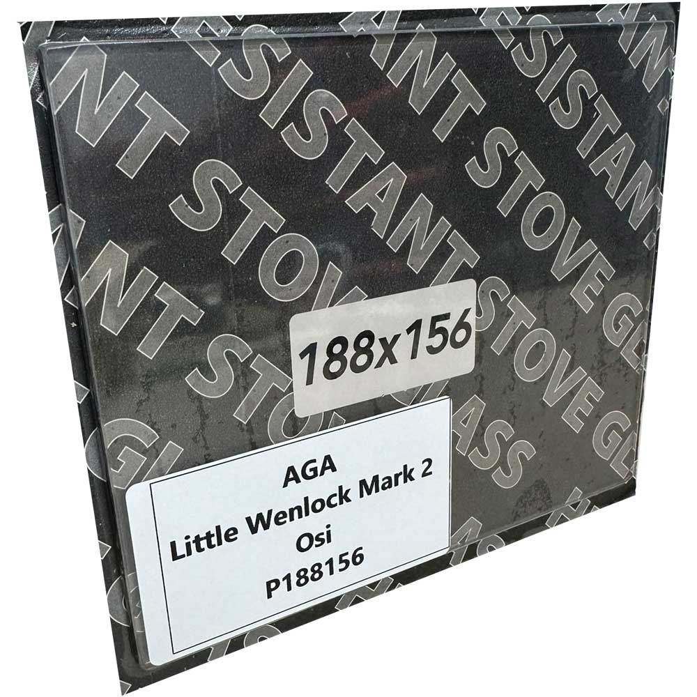 Replacement Stove Glass - AGA Little Wenlock Mark 2 / Osi (188mm x 156mm Rectangular)