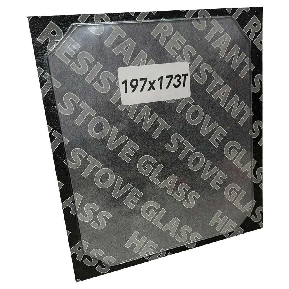 Replacement Stove Glass - Salamander Hobbit (197mm x 173mm Cut Corners)