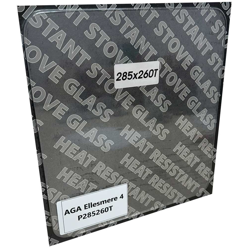 Replacement Stove Glass - AGA Ellesmere 4 (285mm x 260mm Rounded Corners)