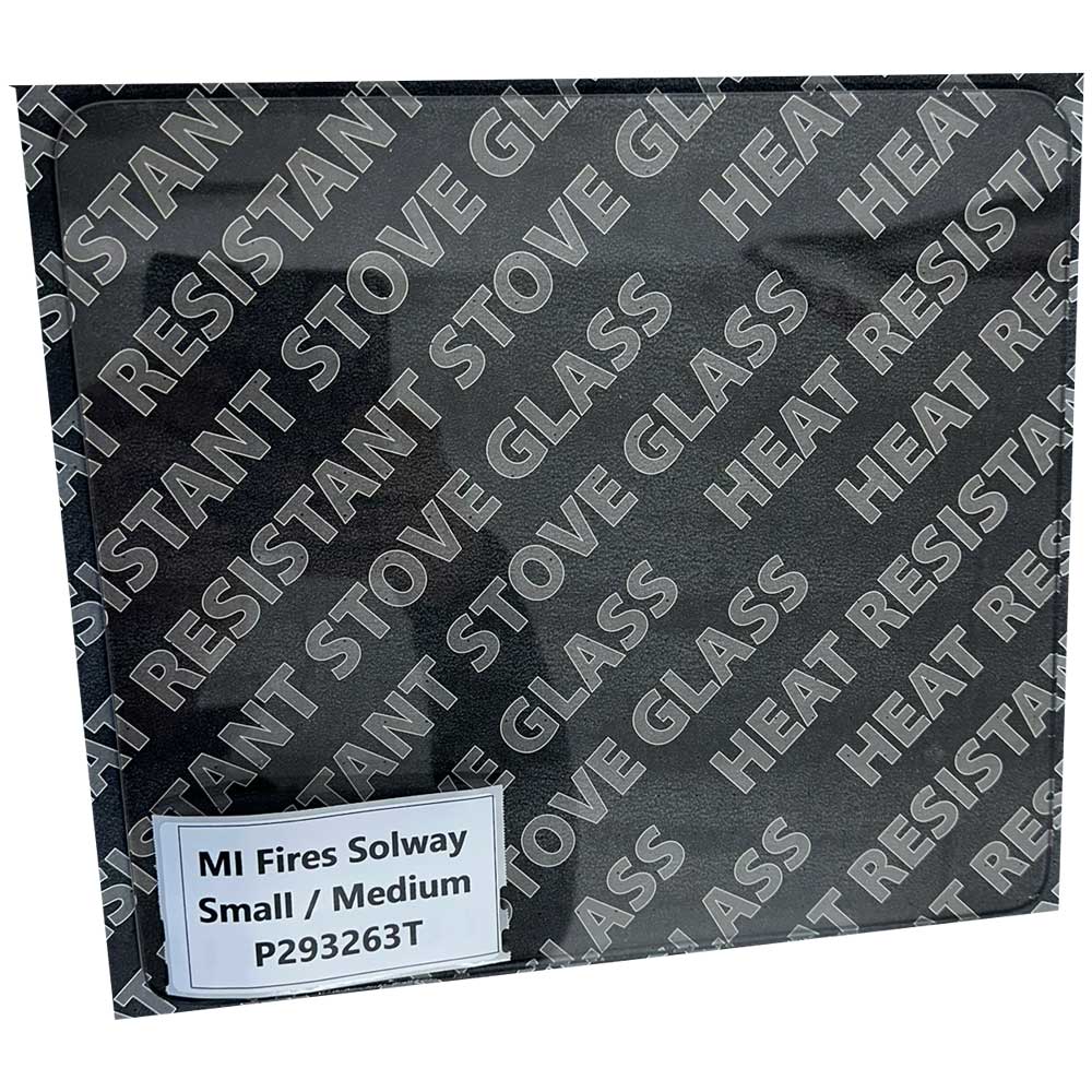 Replacement Stove Glass - MI Fires Solway Small / Solway Medium (293mm x 263mm Rounded Corners)