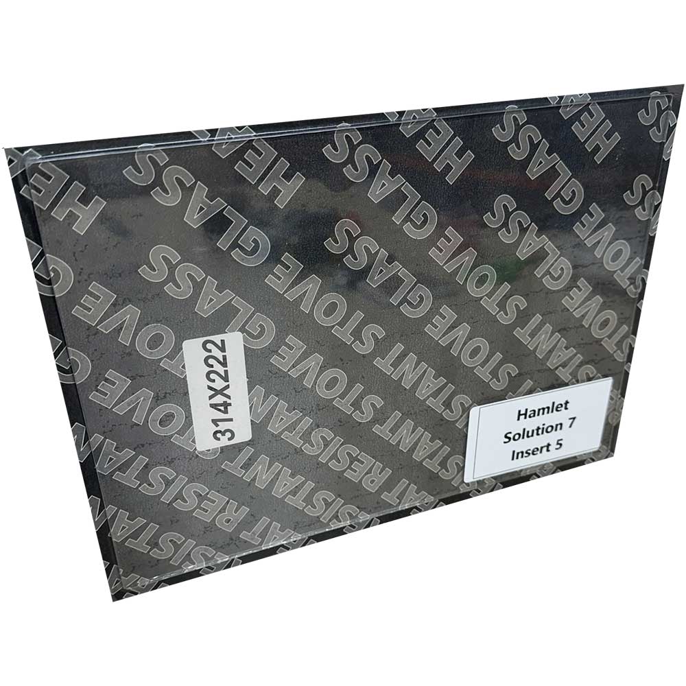 Replacement Stove Glass - Aarrow Hamlet Solution 7 / Insert 5 (314mm x 222mm Rectangular)