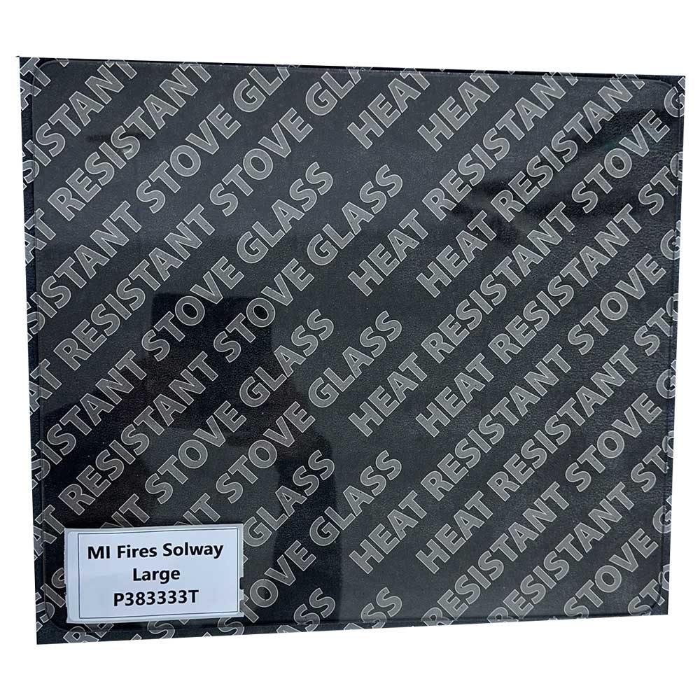 Replacement Stove Glass - MI Fires Solway Large (383mm x 333mm Rounded Corners)