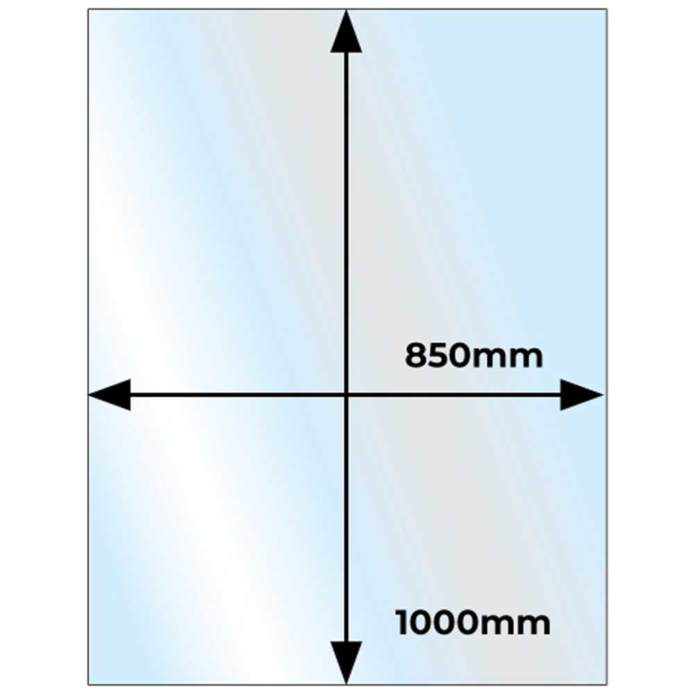 Glass Hearth - Rectangular - 1000mm x 850mm - Clear